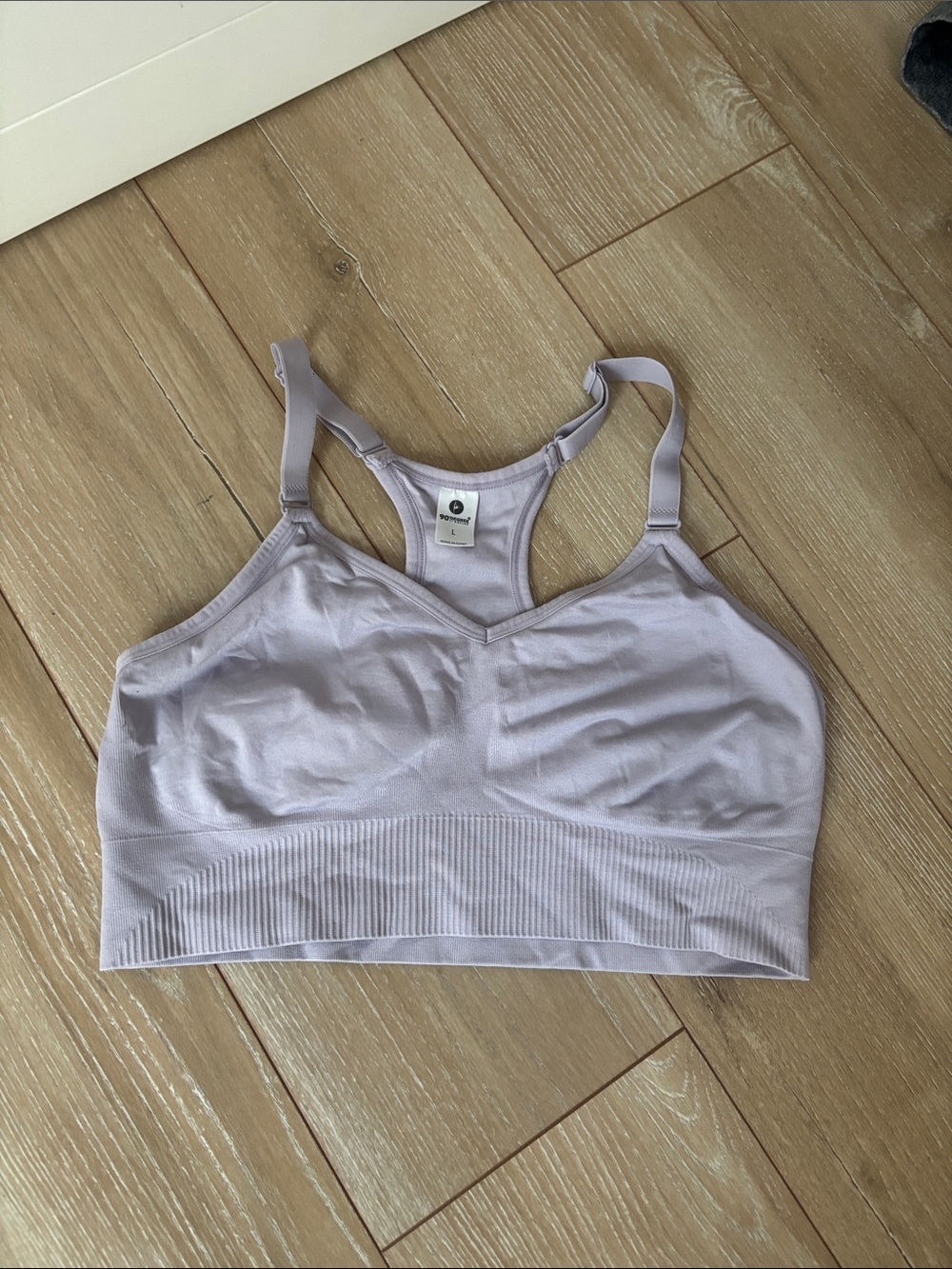 90 degree Lavender Racerback Sports Bra size Large - Picture 6 of 8